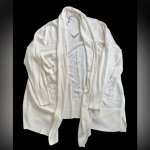 NWT CALIA Journey Cream Open Front Poncho Cardigan